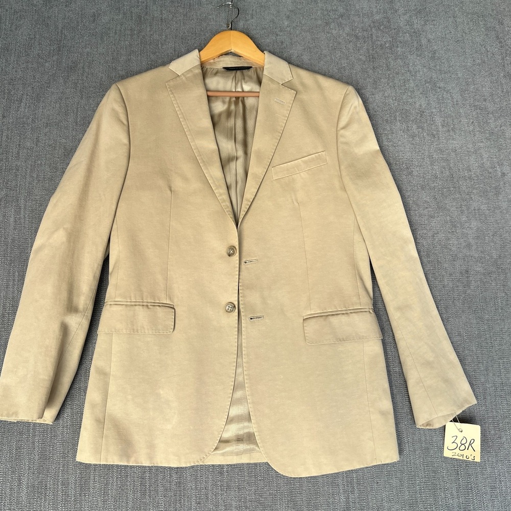 Banana Republic Blazer Jacket Mens 38R Beige Classic Professional Office Career